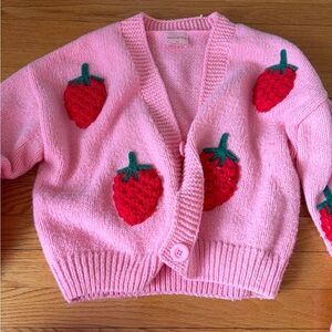 Pink Women’s Strawberry Knit Cardigan